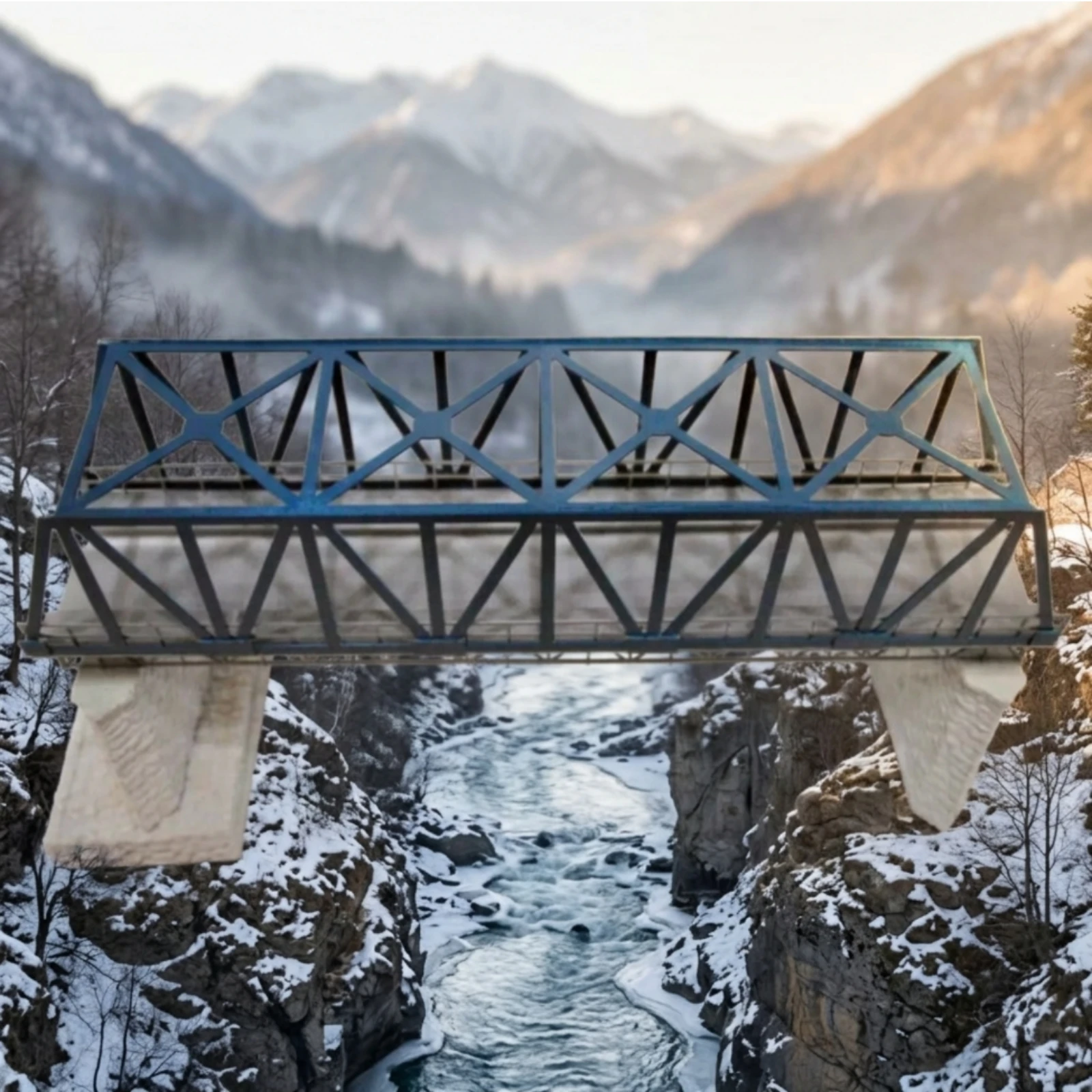 

Girder Bridge Model Kit 1:87 Scale Model Bridge Kit with Deck Self-Assembly Plastic for Hobbyists