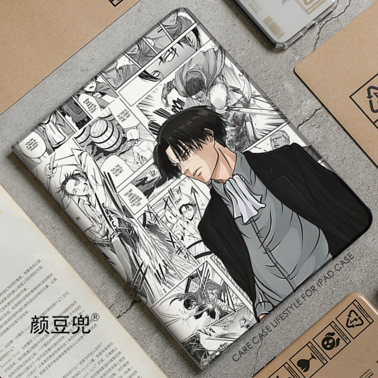 Attack On Titan Levi Anime For Samsung Galaxy Tab S9Lite 8.7 2021Case SM-T220/T225 Tri-fold stand Cover Galaxy Tab S6 Lite S8 S7