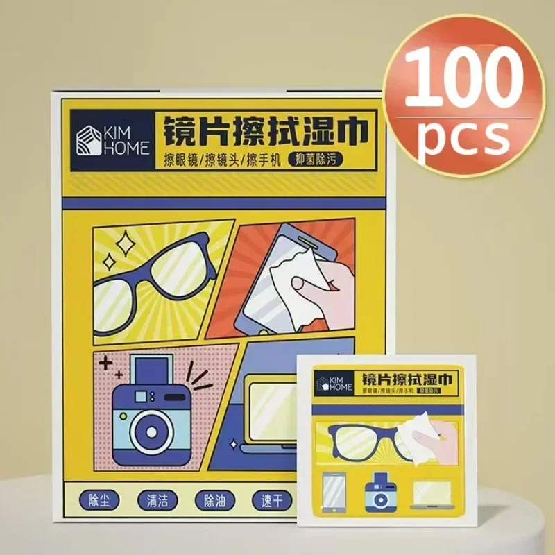 

Glasses Cleaner Wet Wipes Disposable Independent Packaging Mirror Lens Cloths Portable Screen Clean Wiping Tools Accessories