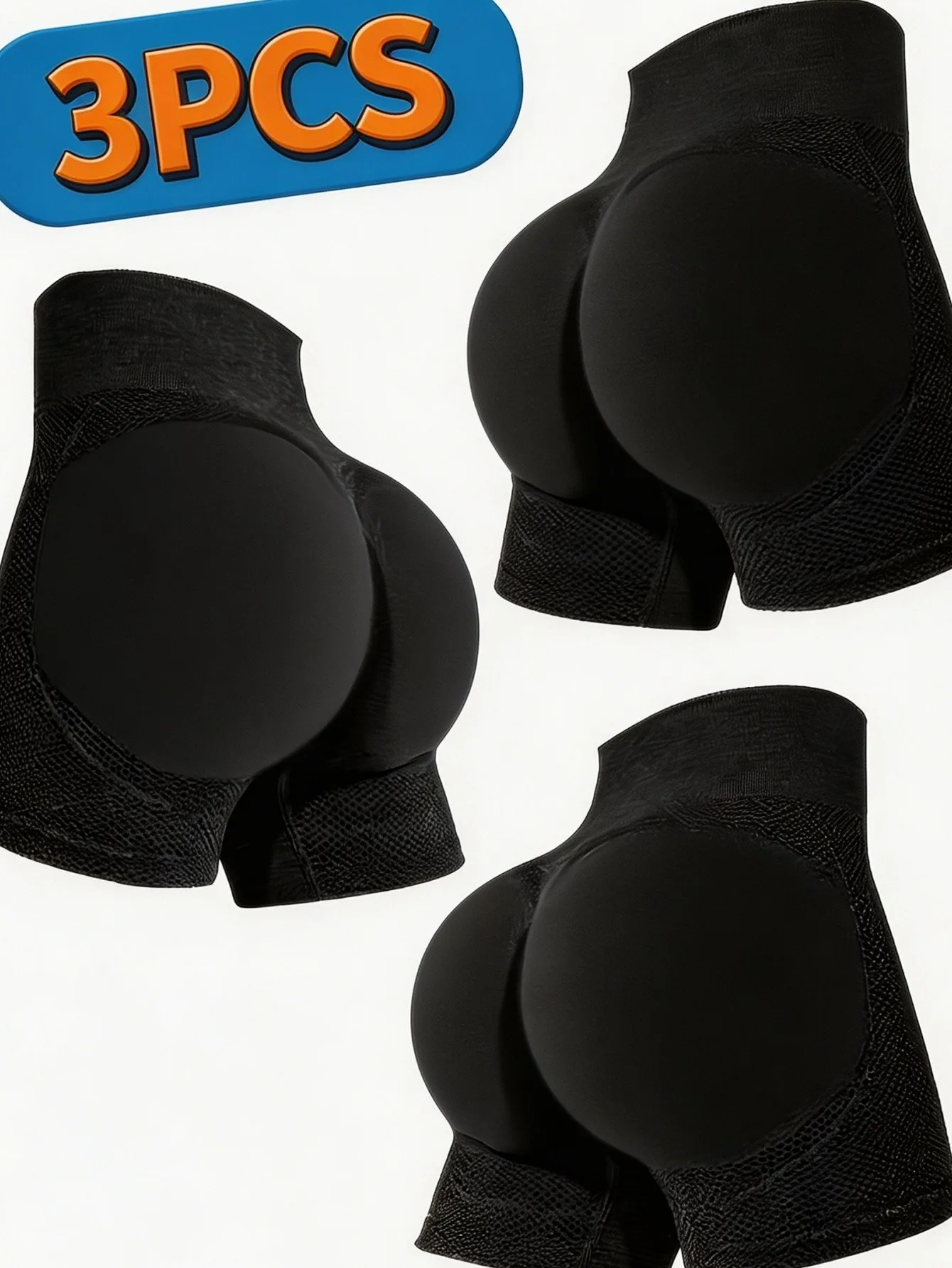 

3 Pack Women's High Waist High Stretch Yoga Shorts, Breathable Skin-Friendly Fabric, Minimalist Design, Butt Lift Slimming Fit f