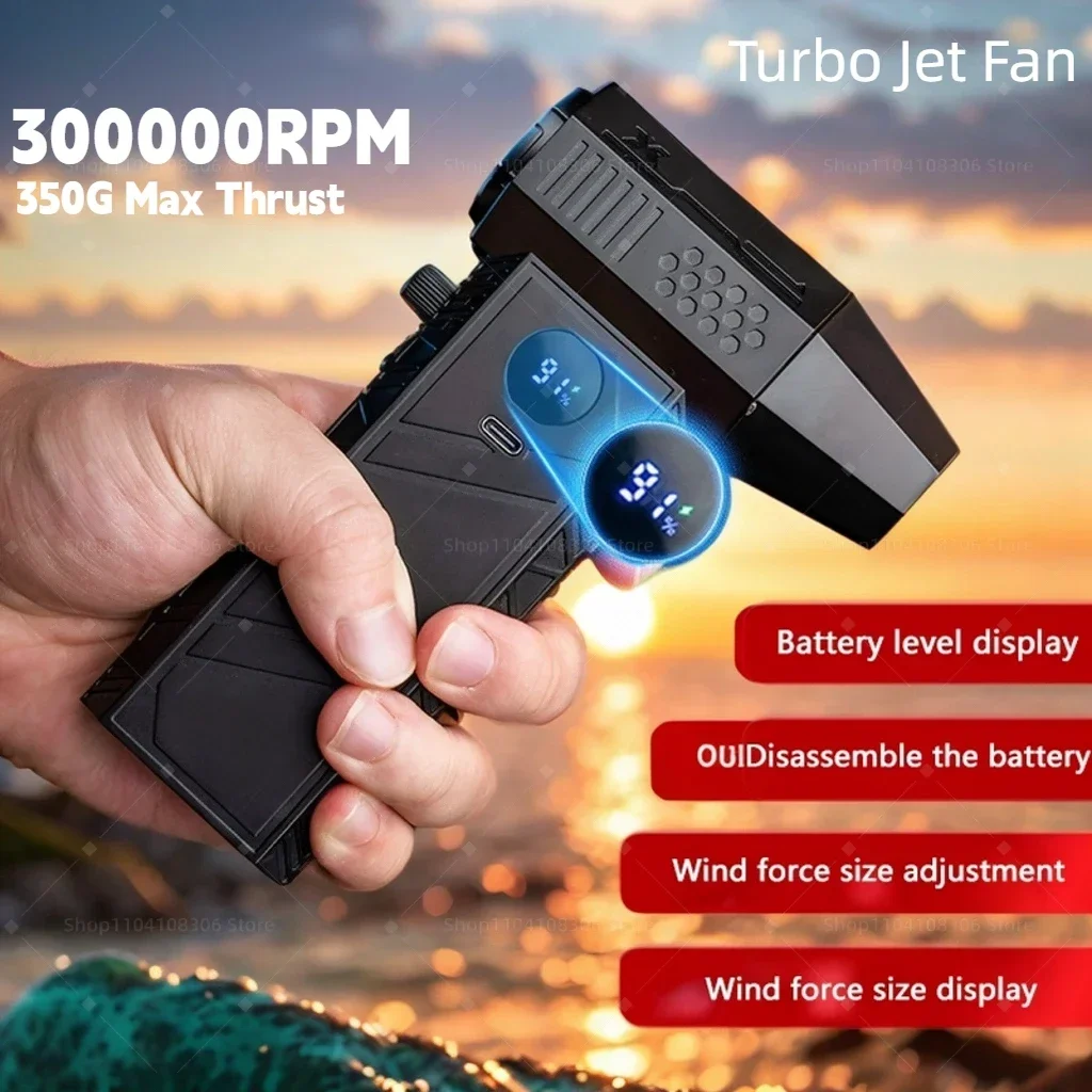 

Violent Fan 7500000RPM Powerful Air Blower Vacuum Dust Cleaner Type-C Charging Strong Winds 53m/s Brushless Turbo Jet Blower ﻿