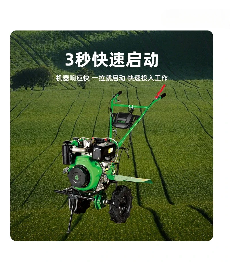 DT499 diesel high-power rotary tiller New agricultural machinery Large soil loosening and trenching multi-functional