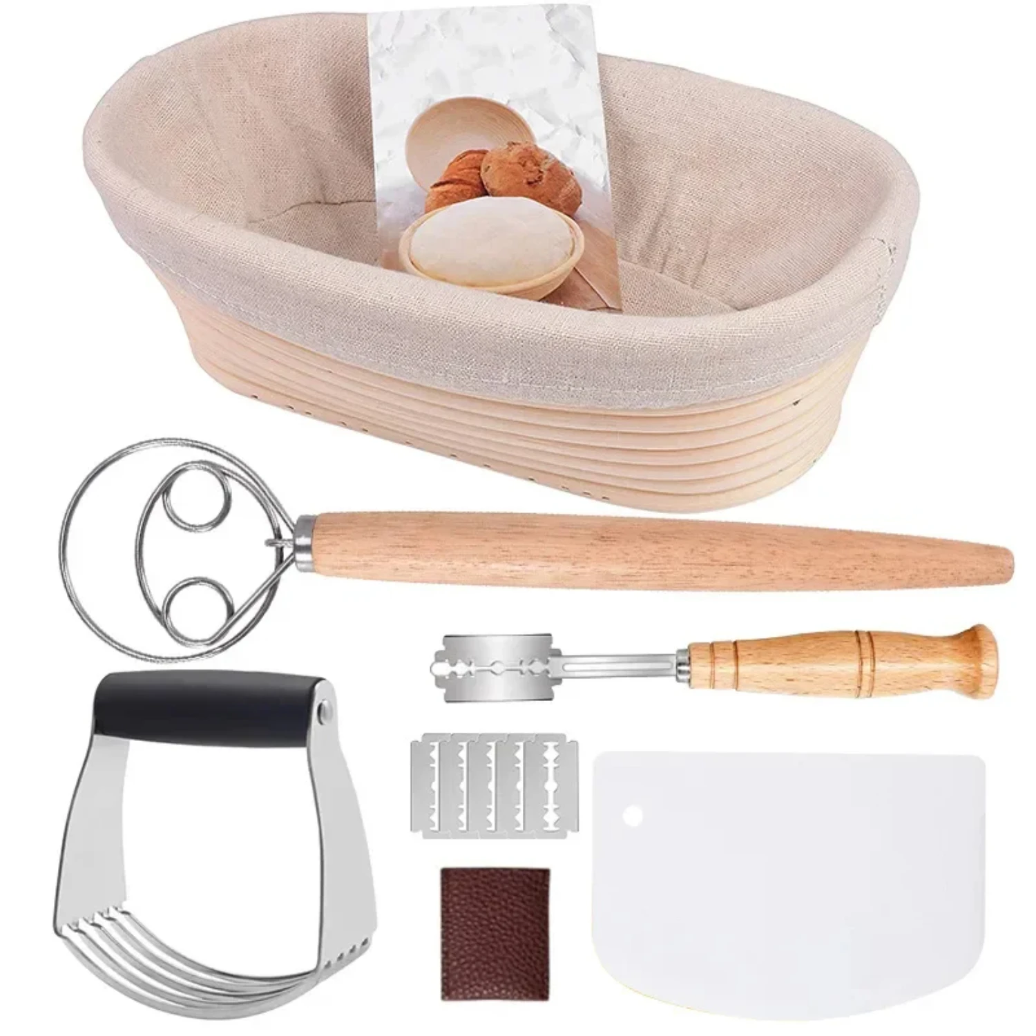 

the professional-grade tools included in this complete sourdough bread baking set. Master the art of sourdough baking with ease