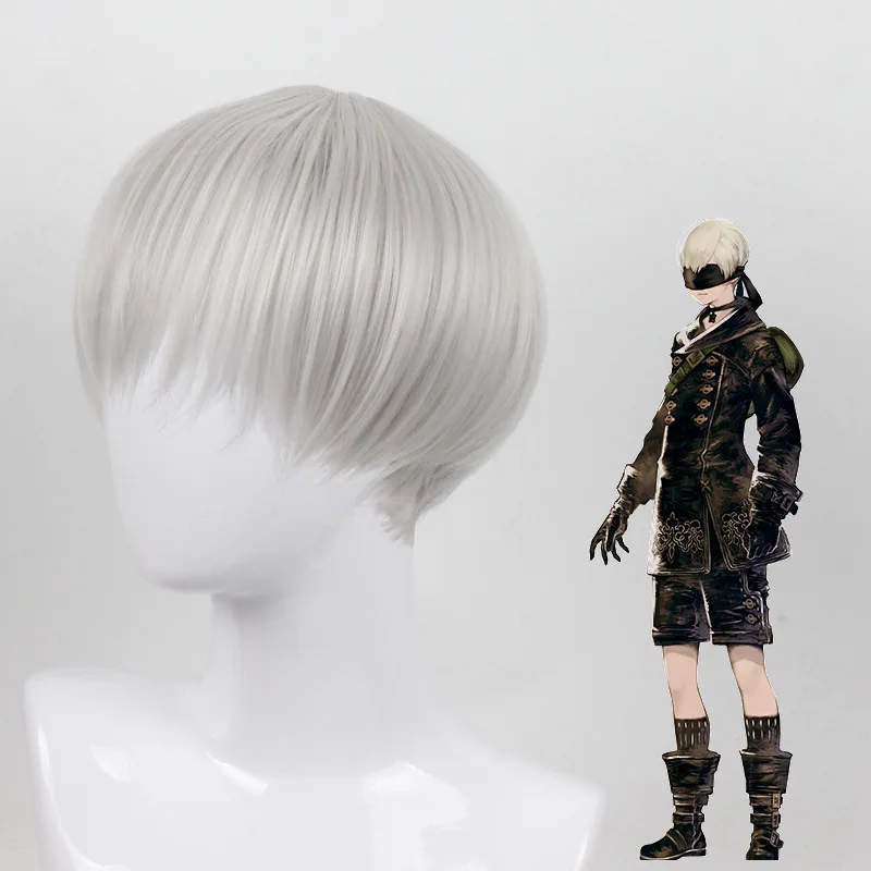 Nier Automatas 2B Schwester 9S Cosplay Kostüm 9S Jacke Uniformen Yorha Neil Mechanische Ära Schauspielerin Anime Maid Kleid perücke Handschuhe