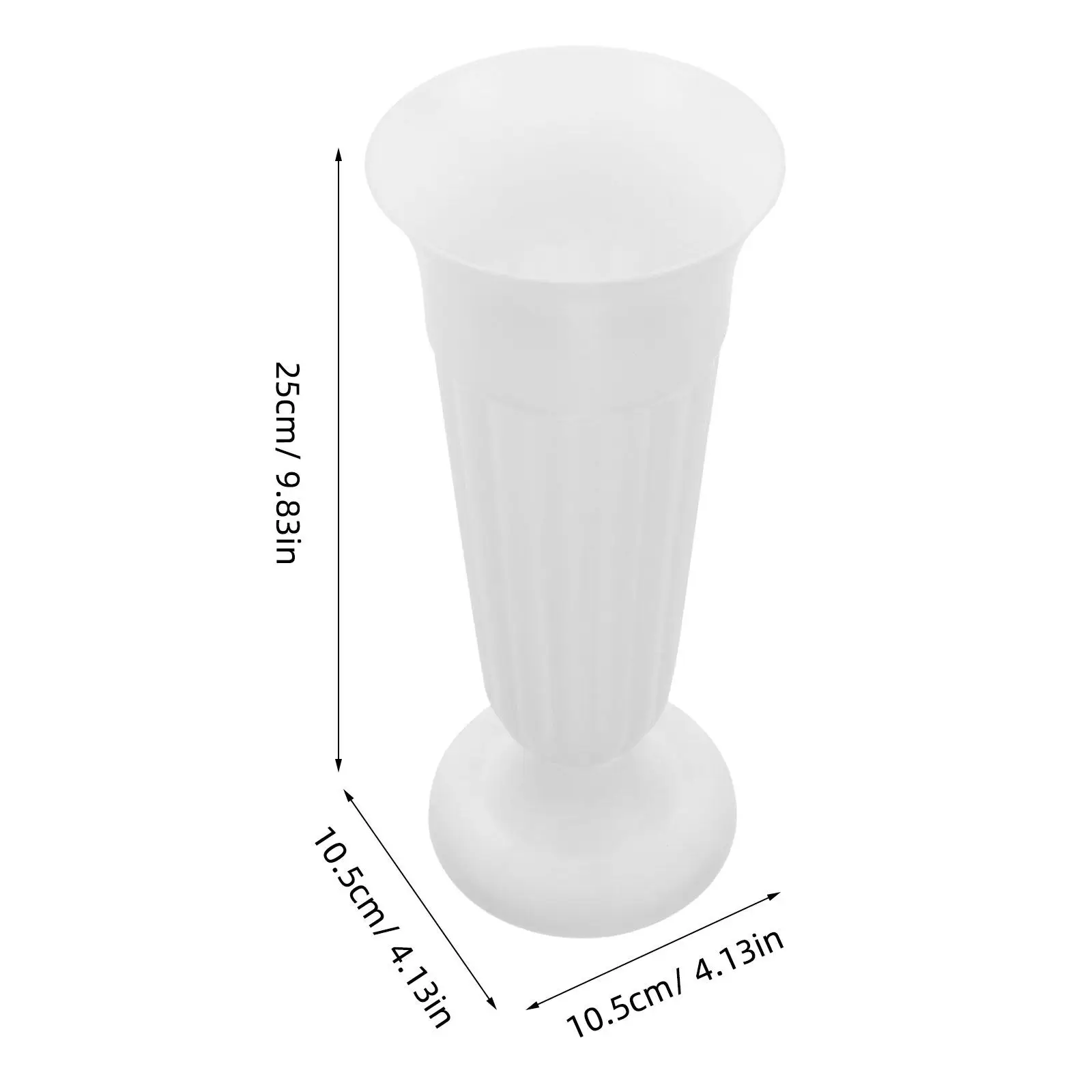 2Pcs Weather Resistant Plastic Cemetery Vase Memorial Flower Pot Elegant Grave Decor for Year Round Remembrance Home Office