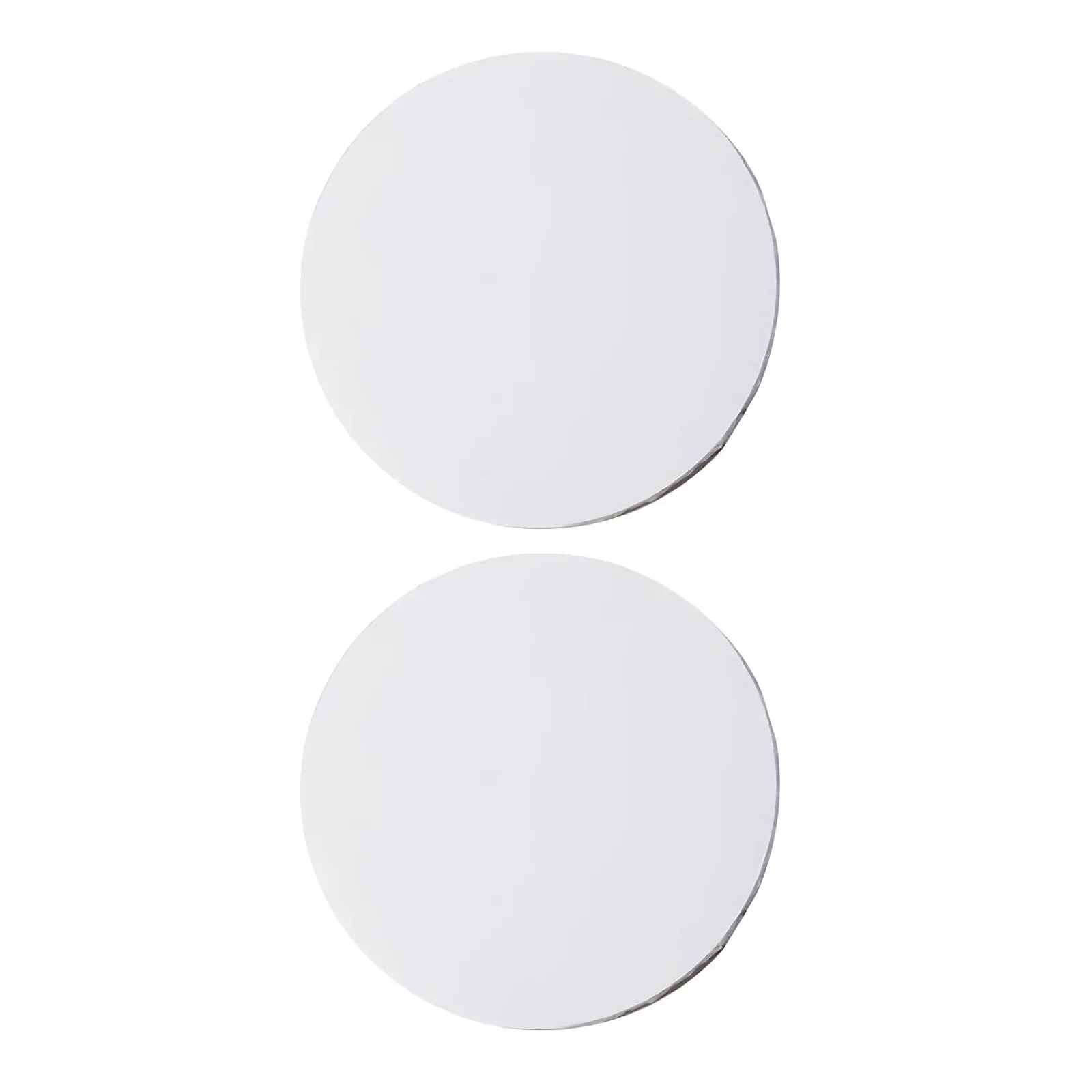 Round Stretched Cotton Canvas 2 Pack 30cm Framed Boards for Oil Painting Art Practice and Home Decor