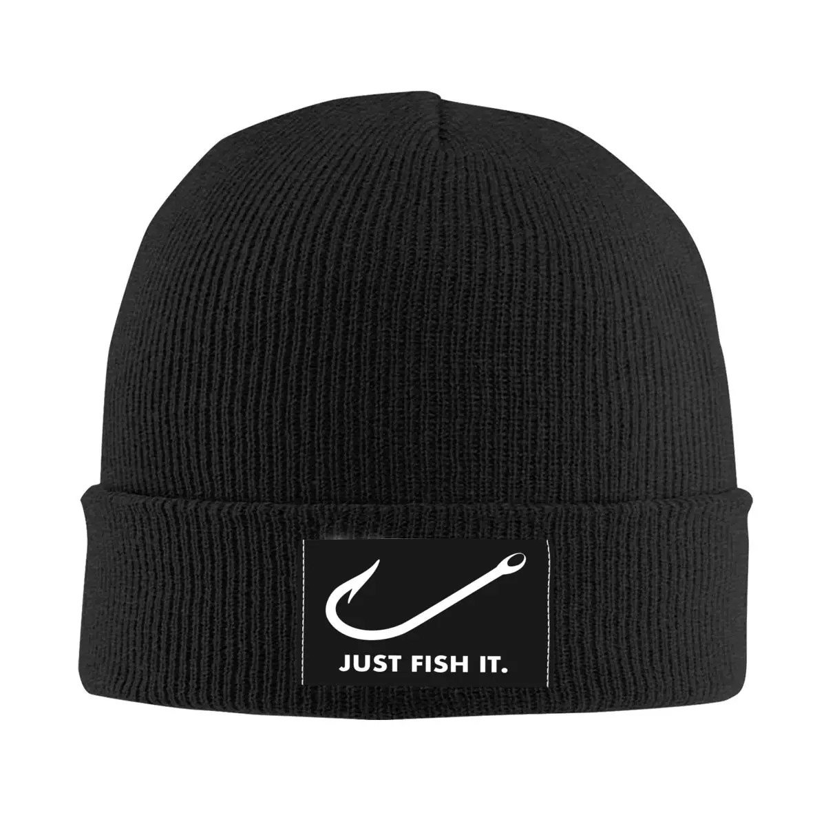 Fishing Just Fish It Skullies Beanies Caps Unisex Winter Warm Knitted Hat Women Men Adult Fisherman Bonnet Hats Outdoor Ski Cap