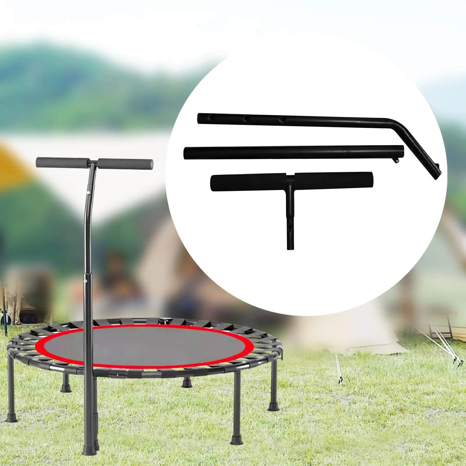 Trampoline Handle PP Material Compact 120cm Length Universal 25mm Tube Safe Grip for Children Indoor Fitness Trainer