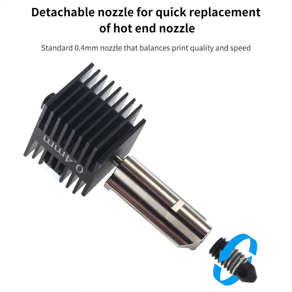 for Bambu Lab A1/A1 Mini A1 Hotend 0.4mm Hardened Steel Nozzle 3D Printer Part