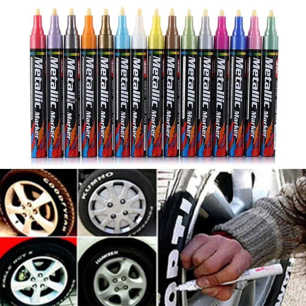 

Colorful Car Tyre Tread New Waterproof Permanent Tyre Paint Pen Car Motorcycle Bike Creative Marker Oil Pen