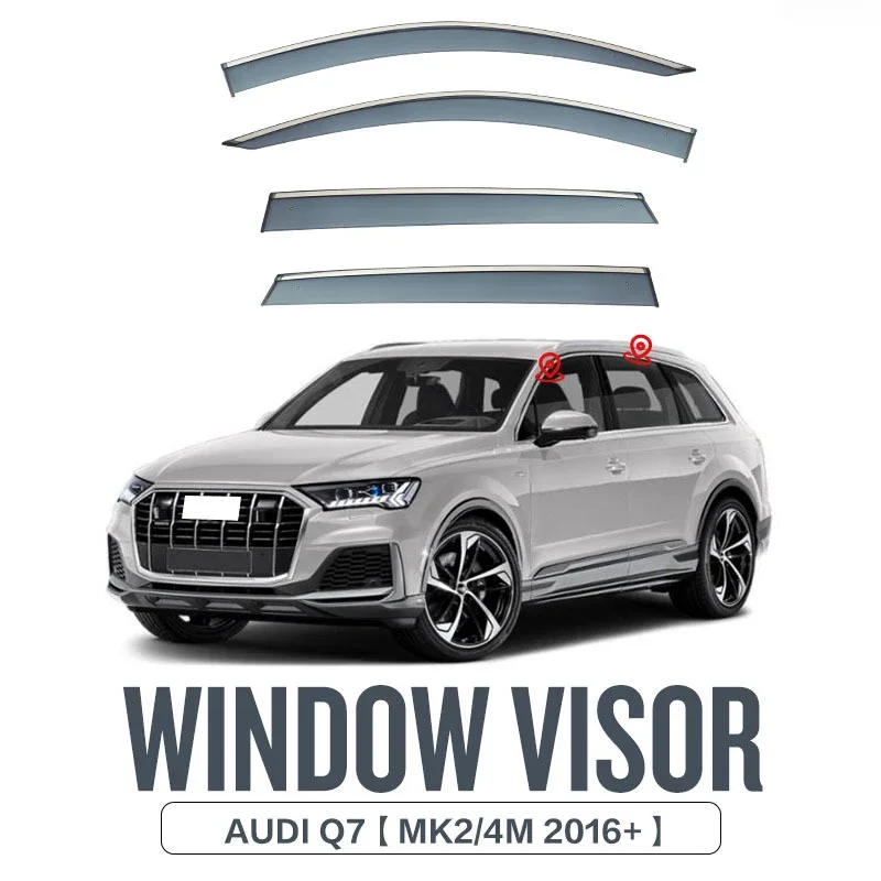 

Подходит для AUDI Q7 2006-2014-2014, козырек на окно, навесы, навесы, зеркало от дождя и солнца, дефлектор для бровей и ветра