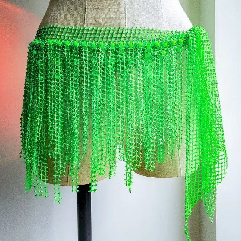 

Костюм для танца живота по индивидуальному заказу, набедренный шарф с кисточками и поясной цепочкой, многослойное платье с кисточками и горячими бриллиантами, женское платье для группового выступления