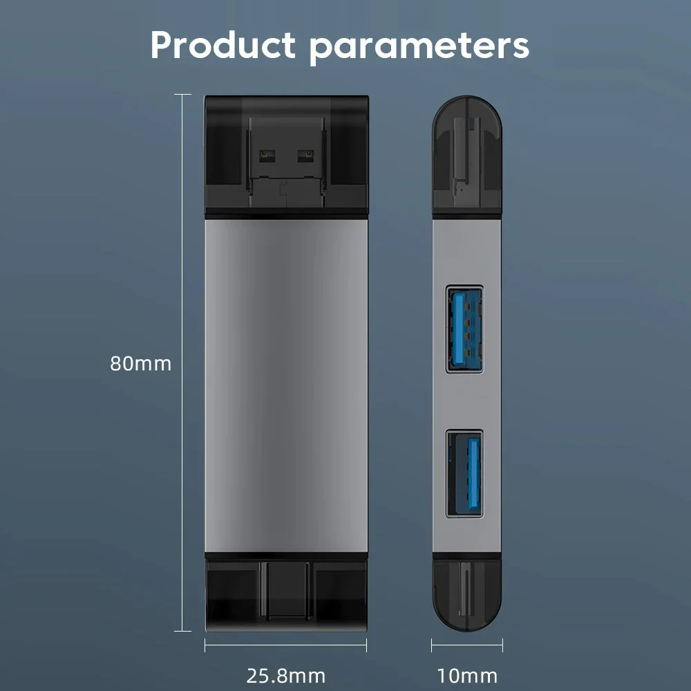 OTG Type C SD TF Card Reader 7 in 1 USB 3.0 Micro USB Flash Drive Adapter 5Gbps High Speed Transfer Multifunctional Card Reader