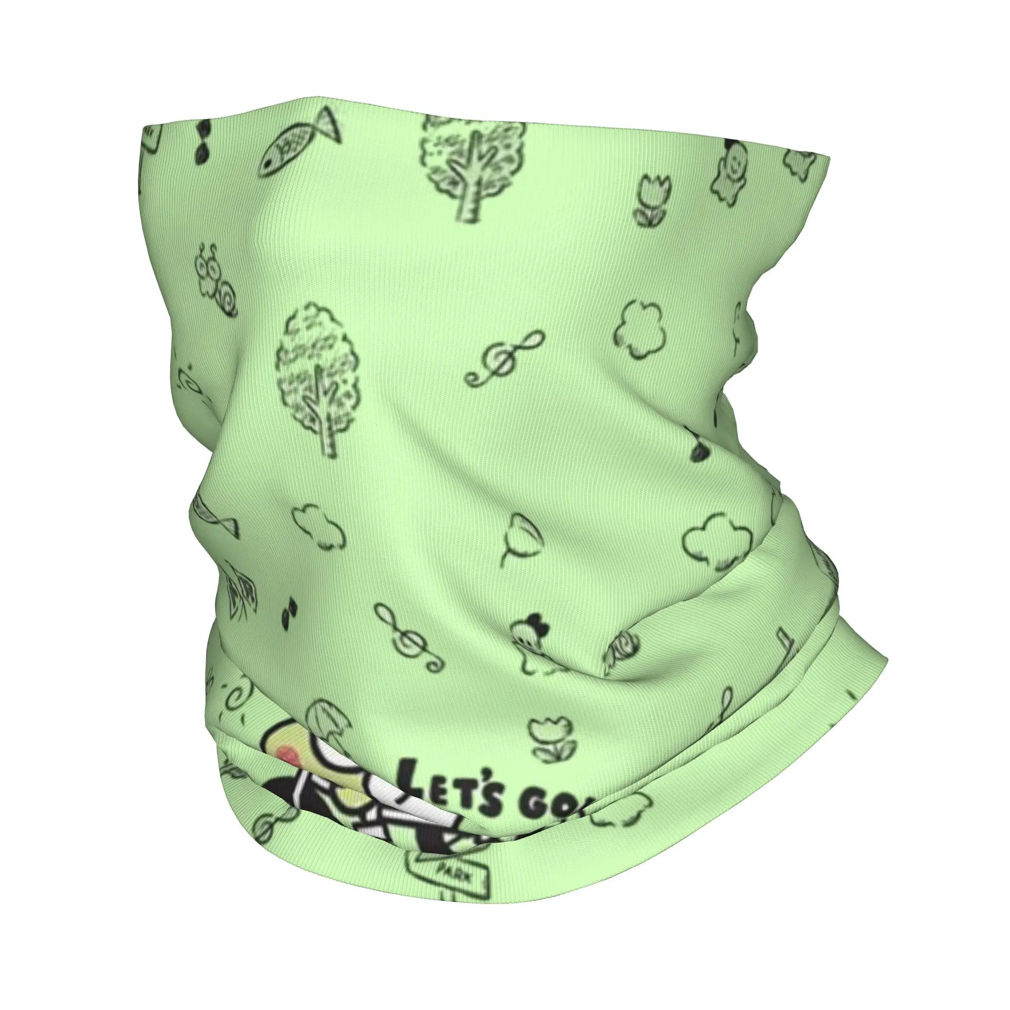 Custom Lovely Keroppi Winter Headband Neck Warmer Women Men Ski Hunting Tube Scarf  Face Bandana Gaiter