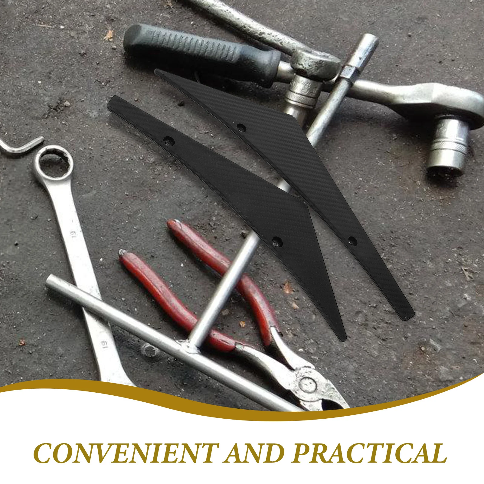 

4pcs Carbon Fiber Spoiler Canards Car Front Fins Universal Fit Automotive Exterior Accessories High Speed Aerodynamic