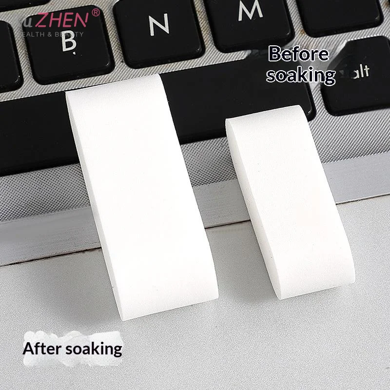 Esponja de maquillaje suave, 10 Uds., uso húmedo y seco, base blanca, corrector, esponja de polvo para difuminar, herramienta cosmética