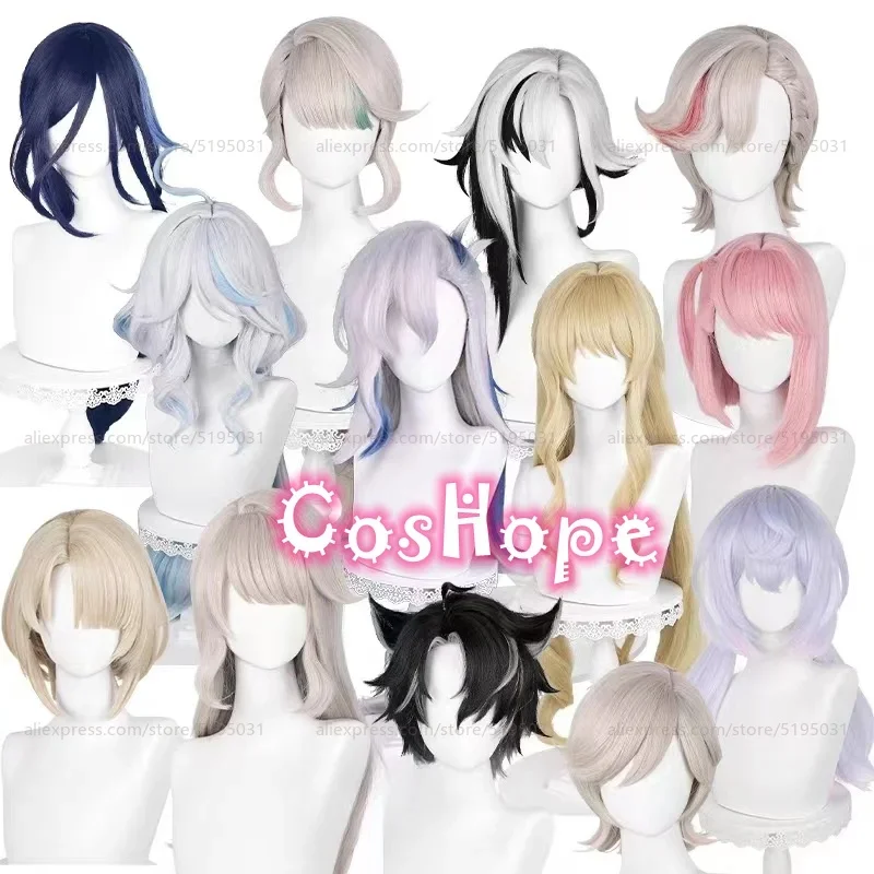 Fontaine Cosplay Wig Lynette Lyney Sigewinne Navia Freminet Harlequin Neuvillette Clorinde Furina Cosplay Wigs