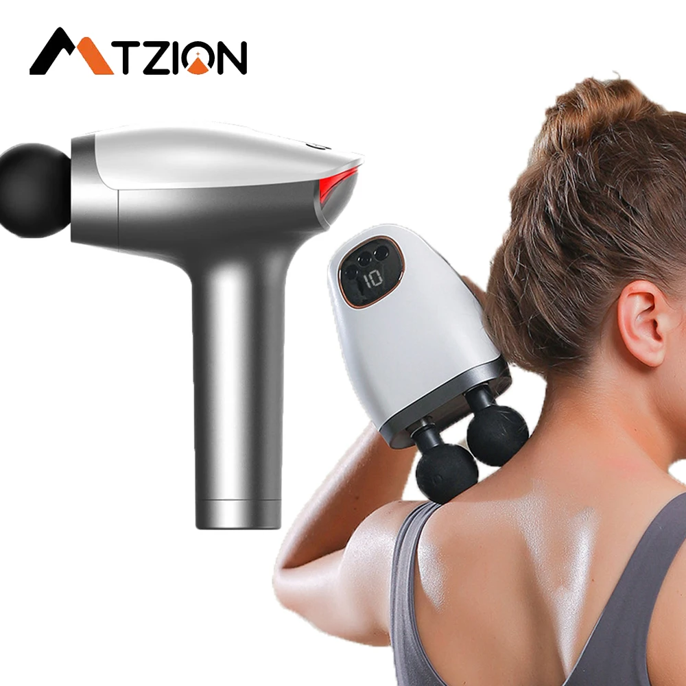 Digital 2 head Massage Gun Fascia Instrument Muscle Relaxation Vibration Stick Fitness device Professional Masajeadores Muscular