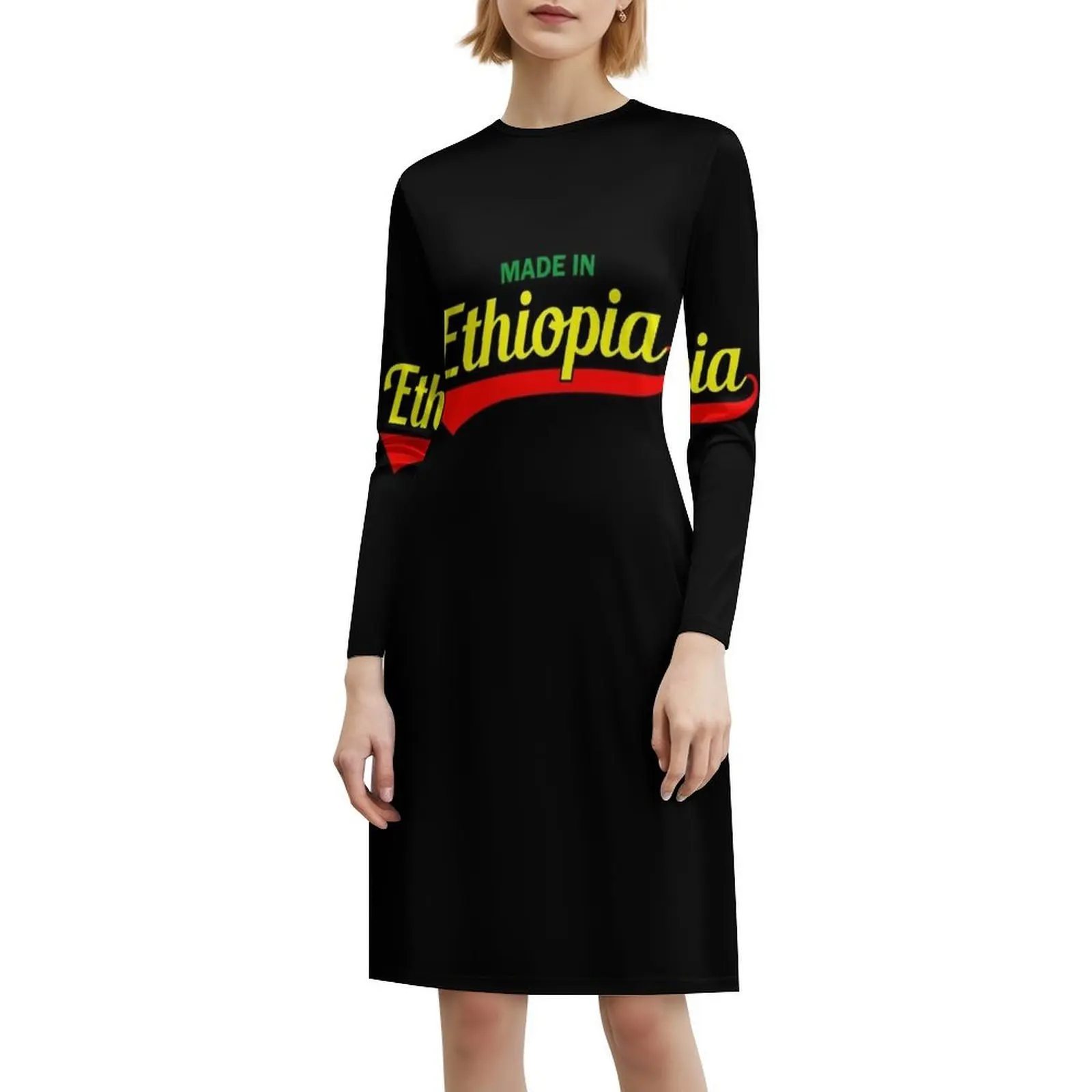 Camisetas de moda etíope, ropa de calle para mujer, vestido de fiesta, ropa de Club estampada a la moda para mujer, etíope, etíope