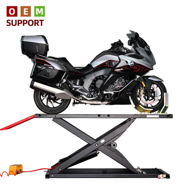 KARLION Heavy-Duty Adjustable Pneumatic Scissor Hydraulic Lift Table Car Lifts for Motorcycle Maintenance & Repair
