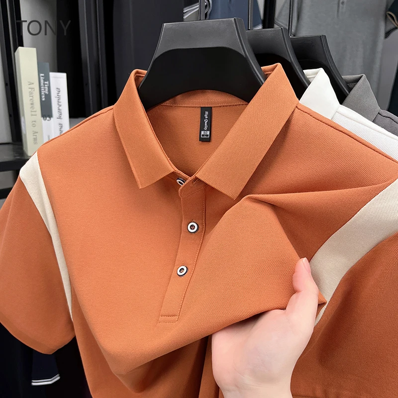 

Designer Clothes Men Man Thermal Shirt Men's Cotton T-shirt Men's Clothing Summer Lapel Breathable and Airy Men's T-shirts