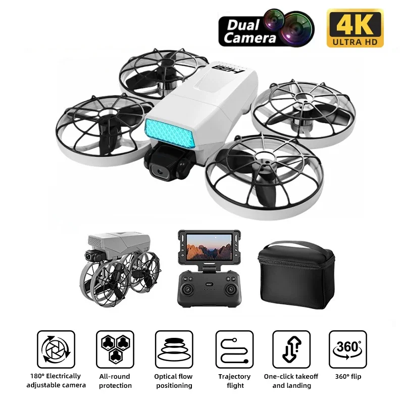 Foldable RC Drone Camera Display Screen Remote Control Quadcopter Aircraft 4CH Radio Controlled Drones Optical Flow Positioning