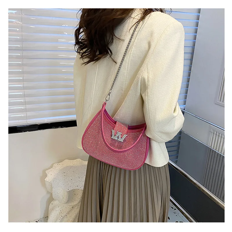 2024 Nieuwe Tassen Voor Vrouwen Designer Luxe Mini Strass Schoudertas Handtas Avondfeest Portemonnee Clutch Chain Sling Bag Handtassen