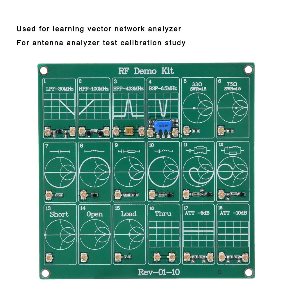 Radio Frequency Test Board RF Demo Kit RF Test Module Vector Network Analyzer Board Filter/Attenuator Module RF Demo Board