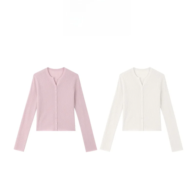 

Mannala Cloud Soft Wool Knitted Cardigan Ultra Fine Merino Wool Gauze Sle Women's Spring Faion Casual Knitwear Q4935