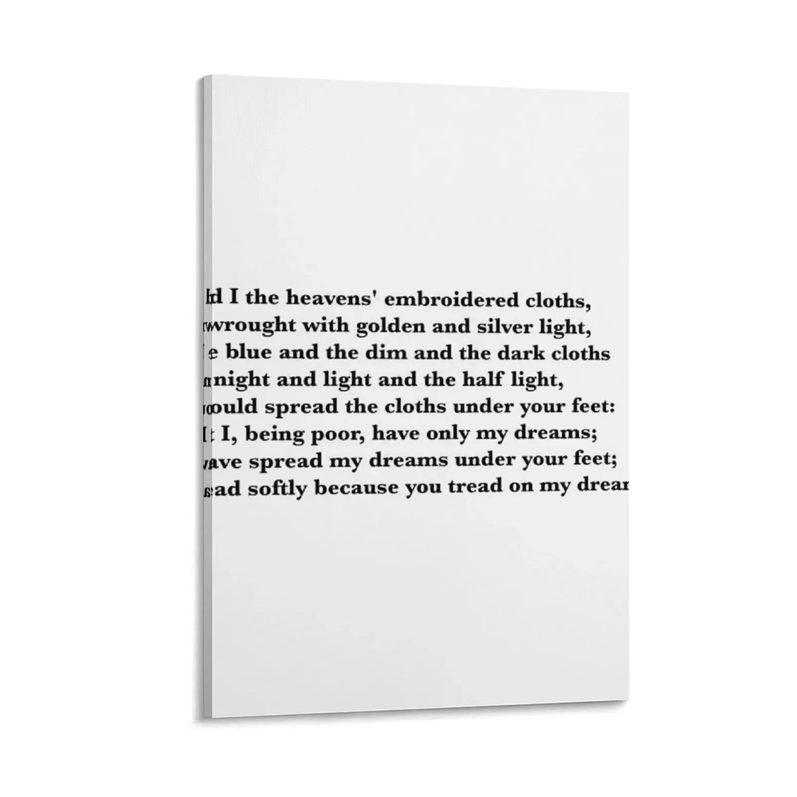 

Aedh Wishes for the Cloths of Heaven Canvas Painting Paintings on the wall stickers & posters wall art