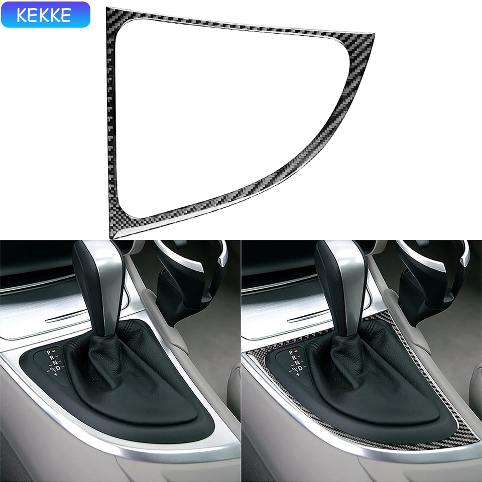 

Carbon Fiber Interior Car Gear Shift Panel Frame Stickers Trim Decoration Cover For BMW 1 Series E81 E82 E87 E88 2008-2013