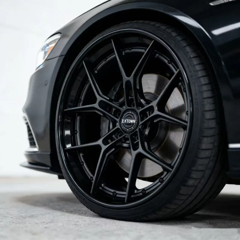 26 Style 18 19 20 21 24 Custom Monoblock 2 Piece Aluminum Alloy Black Finishing Concave Design Forged Wheels For High‑End Racing