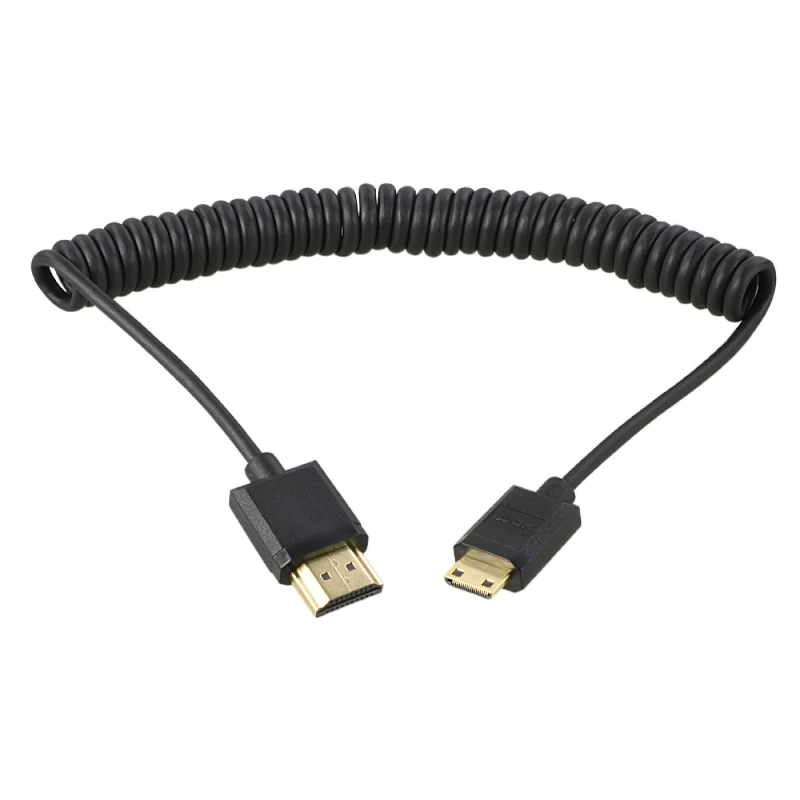 

4K Micro HDMI Interface 2.0 Soft Spring Cable For High-Definition Cameras, Computer Adapters, Atomos Monitor Recorders Connector