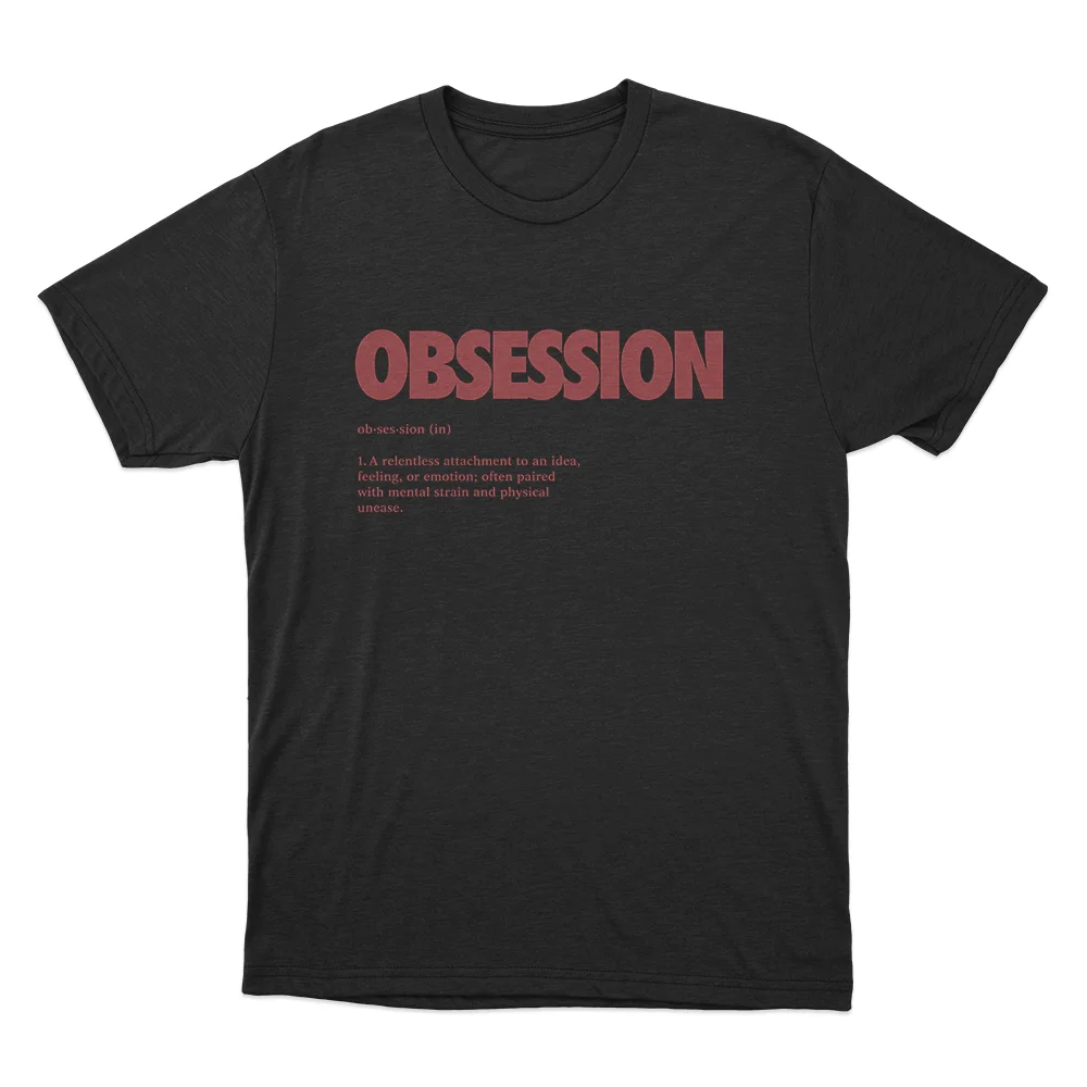 T-shirt Obsession Definition en coton avec motif graphique pour hommes et femmes, streetwear d'été