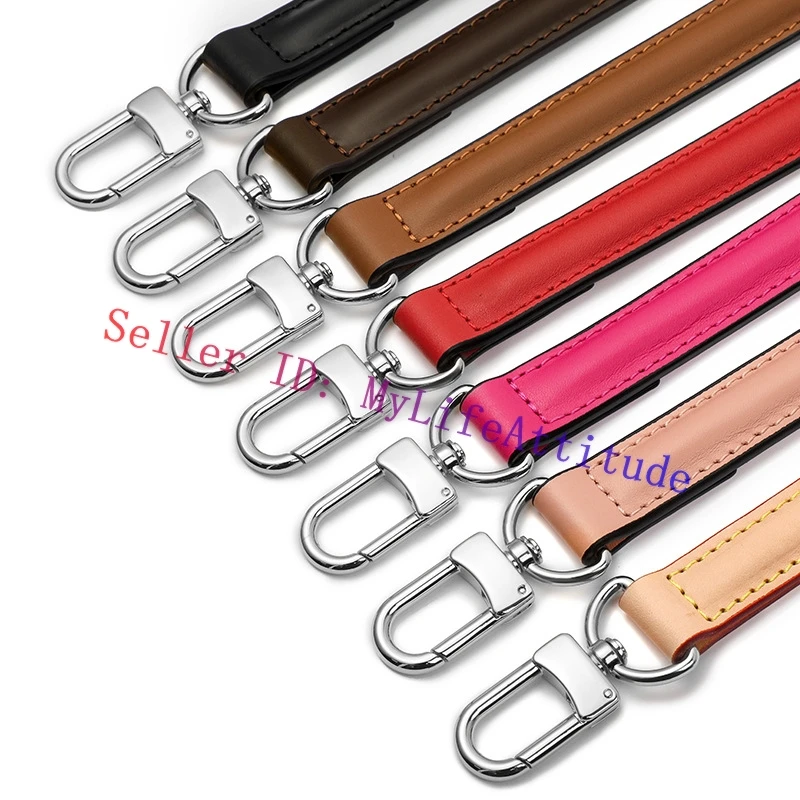 1.8 cm * 33 cm Echt Kalfsleer Handvat Riem Voor Designer Lady Neonoe Handtas Vrouwen Neo Emmer Tas Portemonnee hand Carry 7 Kleuren