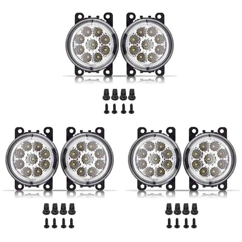 

6PCS Fog Lamps Lighting For Ford Explorer Transit Focus Fusion For Honda Crosstour CR-V For Nissan Renault Peu