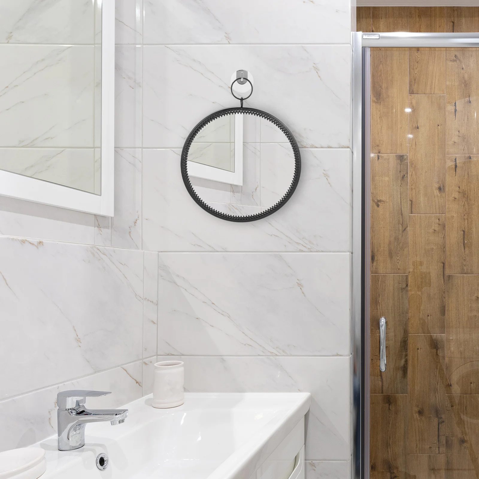 Vanity Mirror for Bathroom Round Mirrors Makeup with Magnification Hanging Living