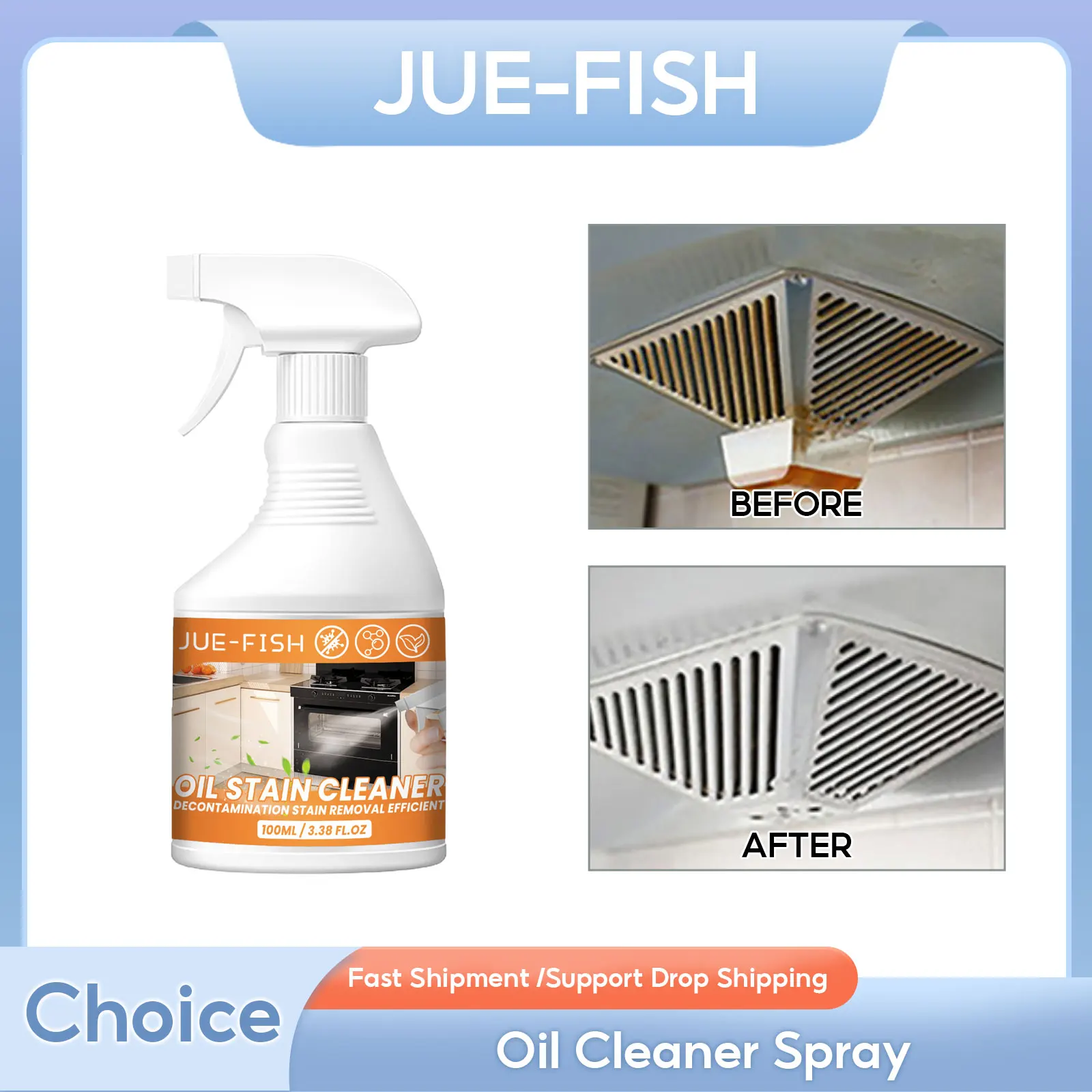 

Oil Cleaner Spray Heavy Oil Foam Cleaner Stove Degreaser Cookware Scale Cleaning Oven Hood Oil Remover Kitchen Cleaning Agent