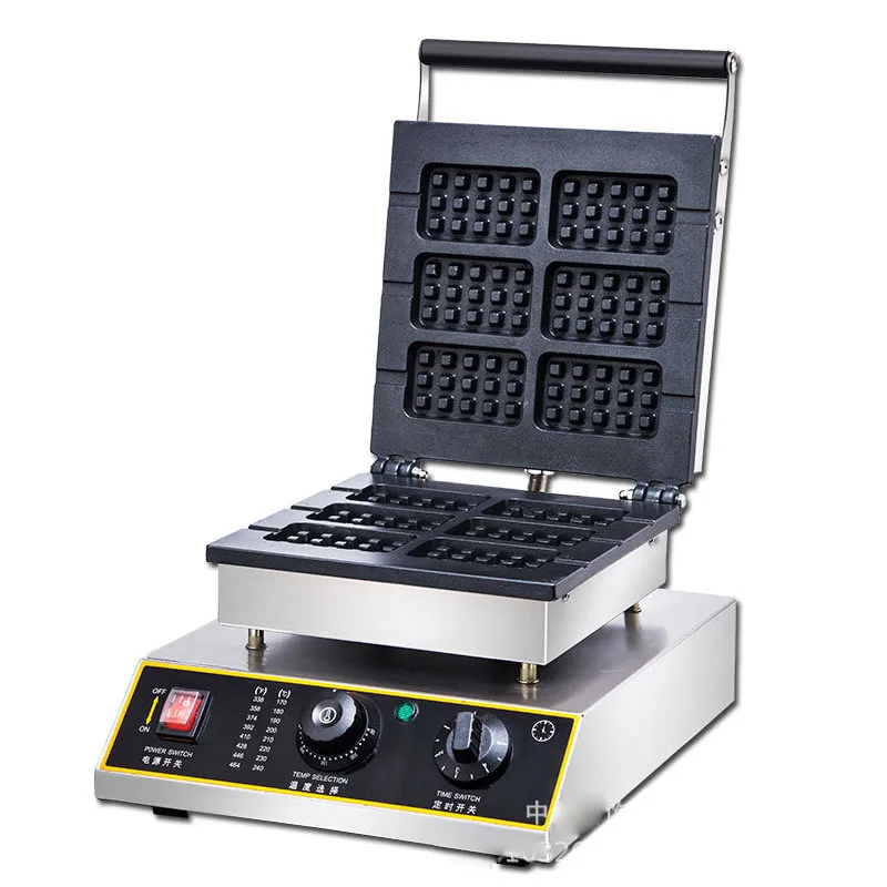 CScones Machine Six-slice Square Ice Cream Waffle Oven Crispy Machine Baking Muffin Electric Snack Equipment