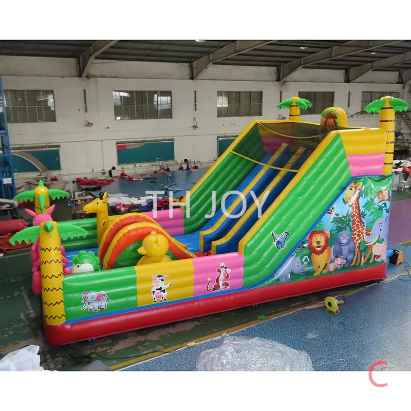 9x5x5m jungle Bouncer funcity, commercial forest Bouncy Jumper slide playground