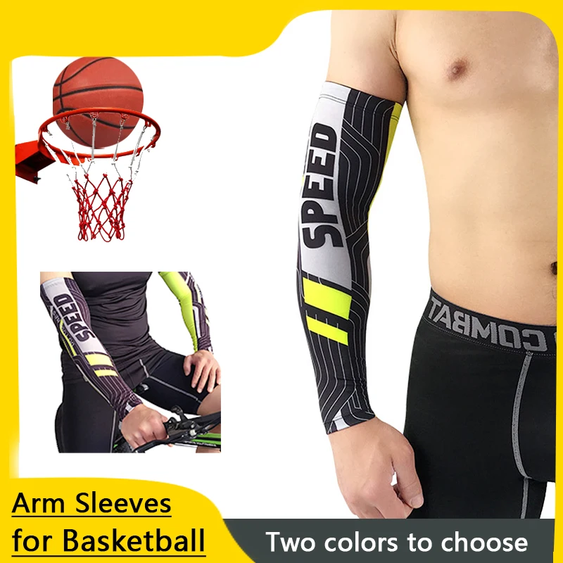 

1 пара компрессионных рукавов для рук с УФ-защитой для езды на велосипеде, бега, баскетбола, футбола, рукава для рук для мужчин и женщин