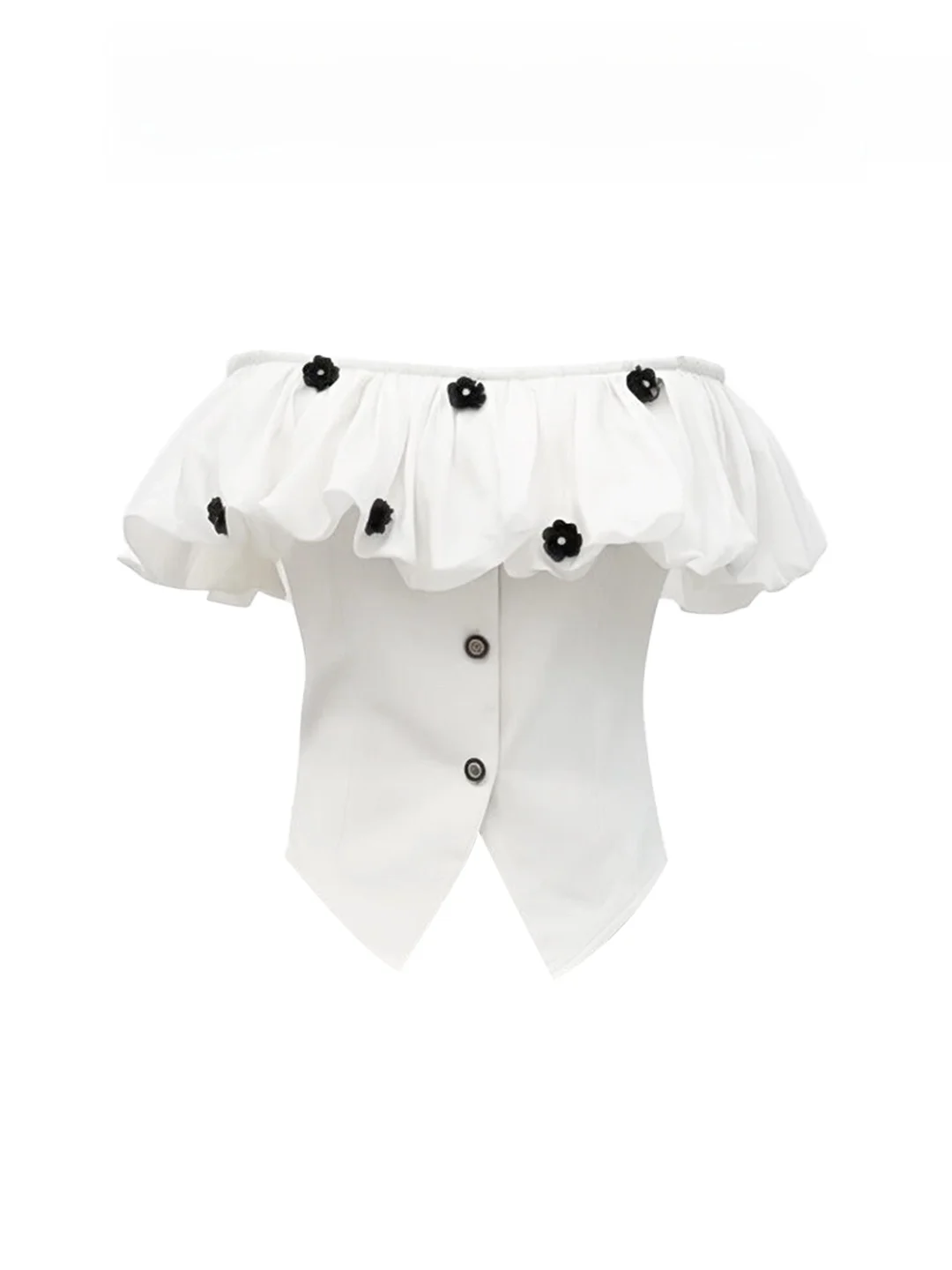 

Stunning Floral Splice Shoulder Women's Shirt Korean Style Commute Fashion Sleeveless round Neck Mid-Length Casual Blouse