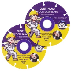 JUSTINLAU 115mm/125mm Circular Saw Blade Wheel Discs For Wood Cutting Carbide Cutting Disc Woodworking Saw Blade
