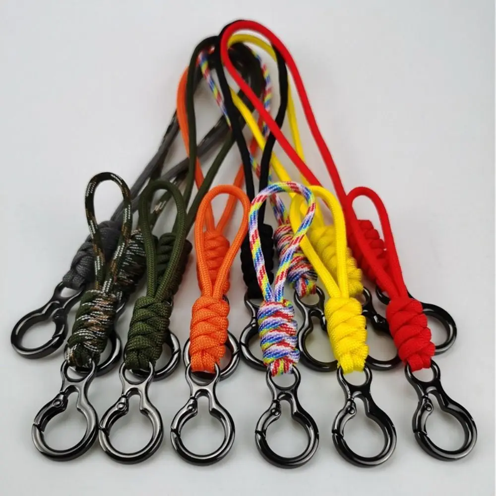 Anti-lost Paracord Keychain Bag Pendant Backpack Umbrella Rope Keyring Wristlet Strap Hanging Cord Braided Woven Keychain