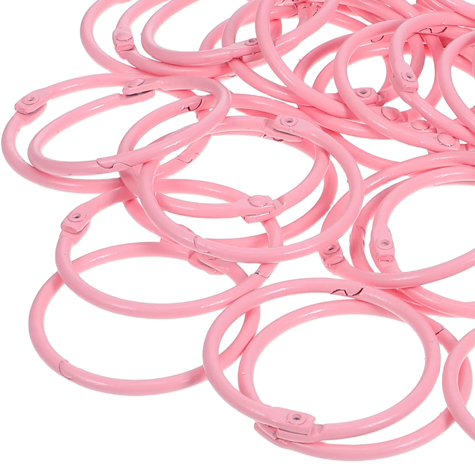 50Pcs Versatile Metal Book Binding Rings 40Mm for Flashcards Index Cards Note Cards DIY Keychains Loose Leaf Clip Rings School