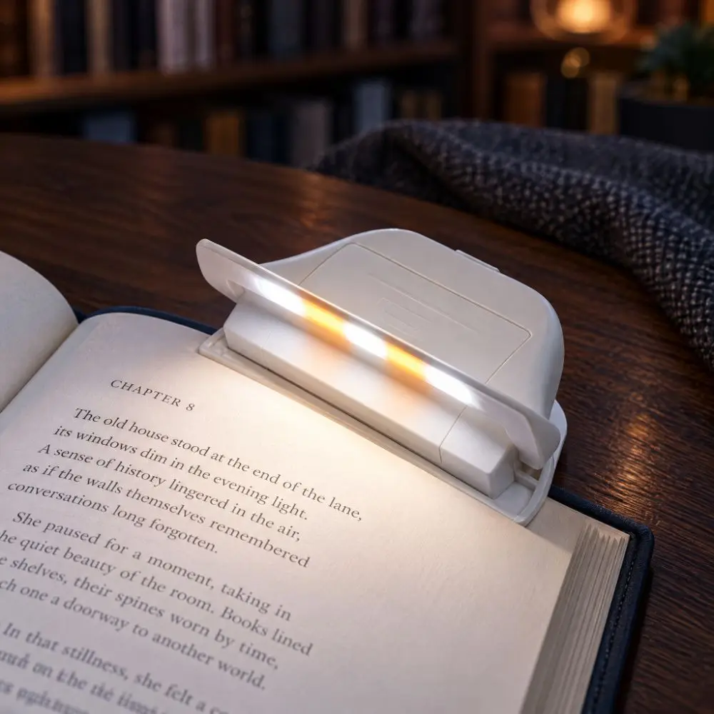 2-in-1 LED Bookmark Reading Light Dual Color Temperature Portable Book Clip Lamp Clip On Light Eye-Caring Clip-on Lamp Reading