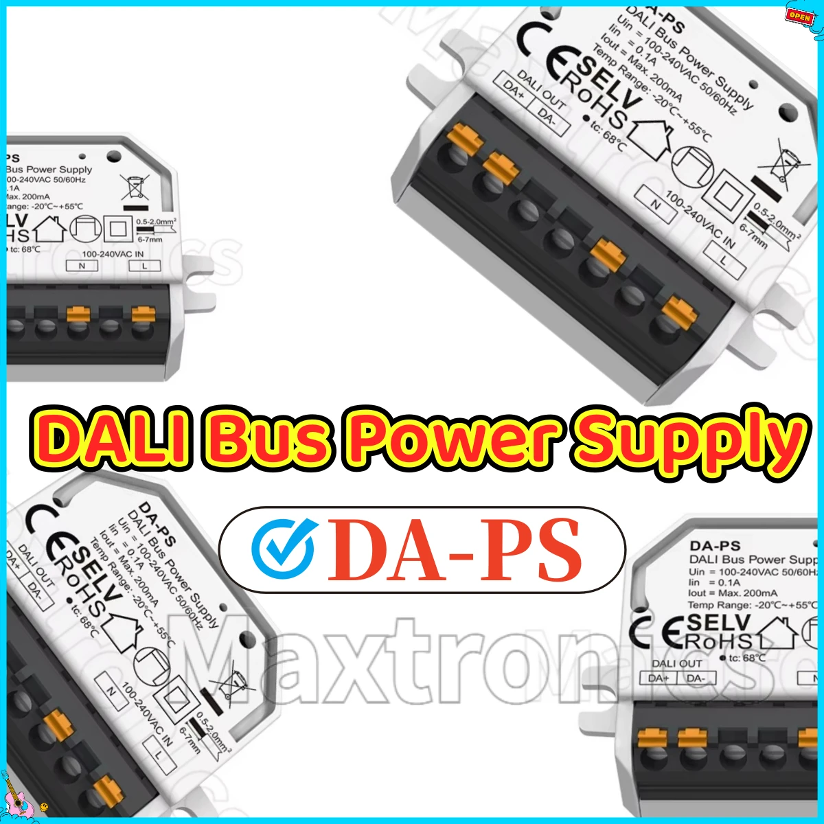 NEW Skydance DA-PS Mini DALI Bus Power Supply. InputVoltage 100-240 VAC, Maximum Output Current 200 mA for Led Strip/LED Modules
