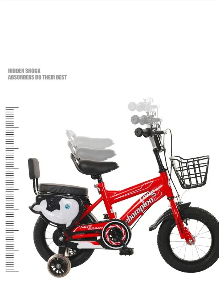 AliExpress NONE Children Toddler Bicycle Multiple Sizes Boys Girls Adjustable Height Detachable Basket Kid Bike For 2-7 Years Old Outdoor Use