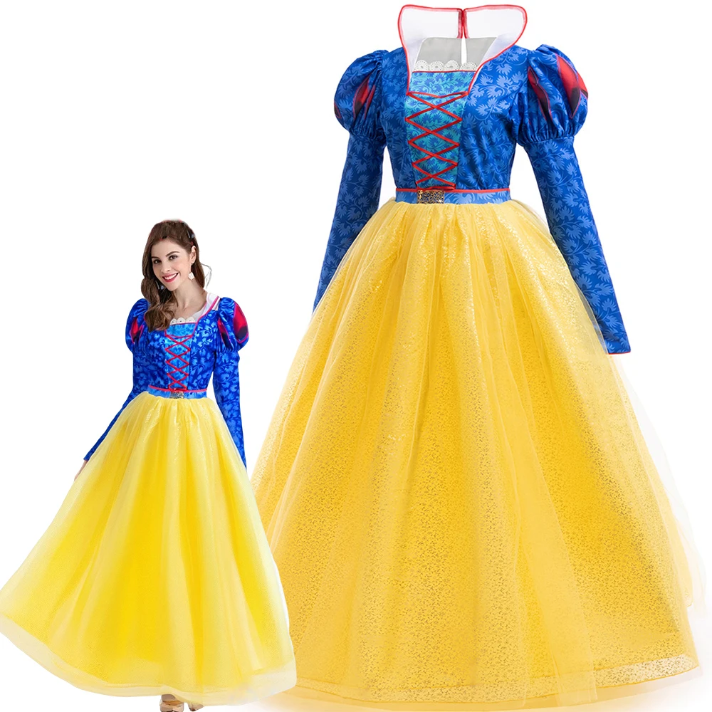 Erwachsene Halloween Schnee Cosplay Kostüme für Frau 2025 Erwachsene Karneval Weihnachten Party Prinzessin Kleid Kind Geburtstag Kleidung