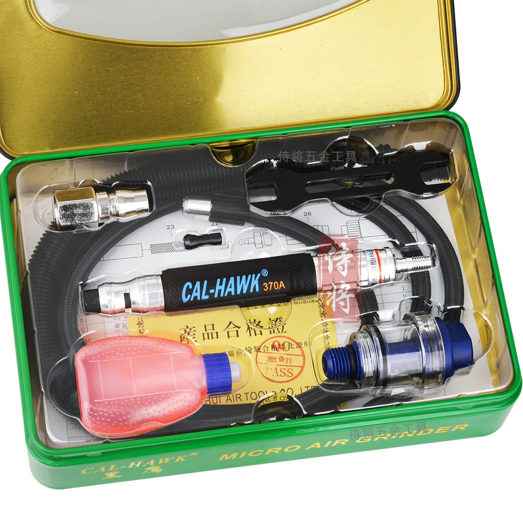 Imagem -06 - Pequena Retificadora Pneumática Micro Air Grinder Mini Lápis Polimento Gravação Corte Ferramentas Pneumáticas 370a 390d
